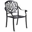 BELIANI - Lot de 4 chaises de jardin avec coussins ANCONA Métal Noir - vignette
