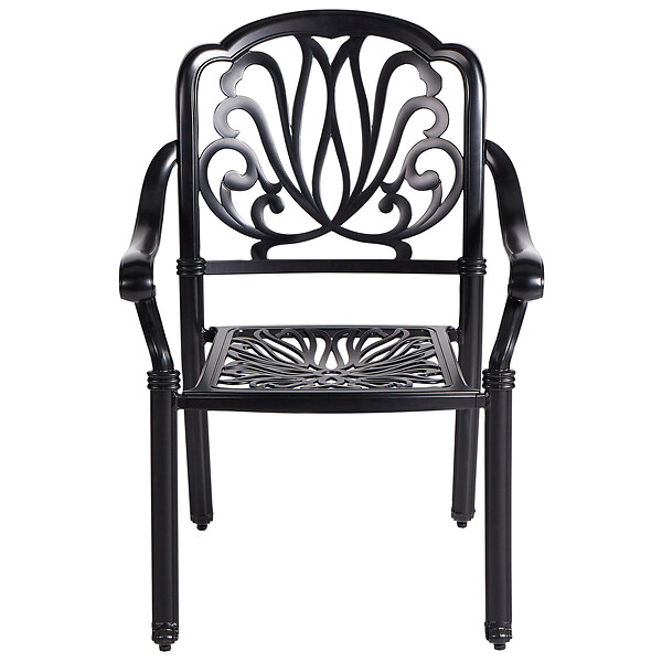 BELIANI - Lot de 4 chaises de jardin avec coussins ANCONA Métal Noir - large