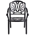 BELIANI - Lot de 4 chaises de jardin avec coussins ANCONA Métal Noir - vignette