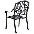 BELIANI - Lot de 4 chaises de jardin avec coussins ANCONA Métal Noir - vignette