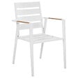 BELIANI - Lot de 4 chaises de jardin avec coussins TAVIANO Métal Gris - vignette
