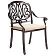 BELIANI - Lot de 4 chaises de jardin avec coussins ANCONA Métal Marron foncé - vignette