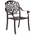 BELIANI - Lot de 4 chaises de jardin avec coussins ANCONA Métal Marron foncé - vignette