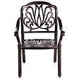 BELIANI - Lot de 4 chaises de jardin avec coussins ANCONA Métal Marron foncé - vignette