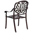 BELIANI - Lot de 4 chaises de jardin avec coussins ANCONA Métal Marron foncé - vignette