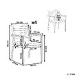 BELIANI - Lot de 4 chaises de jardin avec coussins CAVOLI Métal Gris - vignette
