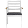 BELIANI - Lot de 4 chaises de jardin avec coussins CAVOLI Métal Gris - vignette