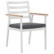 BELIANI - Lot de 4 chaises de jardin avec coussins CAVOLI Métal Gris - vignette
