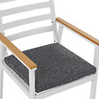 BELIANI - Lot de 4 chaises de jardin avec coussins CAVOLI Métal Gris - vignette