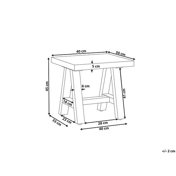 BELIANI - Tabouret de jardin TONNARE Béton Gris - large
