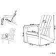 BELIANI - Chaise de jardin ADIRONDACK Pourpre - vignette