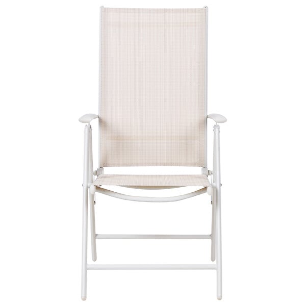 BELIANI - Lot de 6 chaises de jardin CATANIA Métal Beige - large