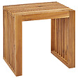 BELIANI - Lot de 3 tabourets de jardin BELLANO Acacia Marron - vignette