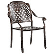 BELIANI - Lot de 4 chaises de jardin avec coussins MANFRIA Métal Marron foncé - vignette