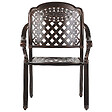 BELIANI - Lot de 4 chaises de jardin avec coussins MANFRIA Métal Marron foncé - vignette