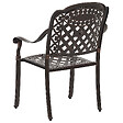 BELIANI - Lot de 4 chaises de jardin avec coussins MANFRIA Métal Marron foncé - vignette