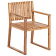 BELIANI - Lot de 2 chaises de jardin avec coussins SASSARI PREMIUM Bois d'acacia certifié Gris clair - vignette