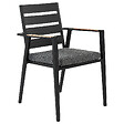 BELIANI - Lot de 6 chaises de jardin avec coussins TAVIANO Métal Noir - vignette