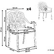 BELIANI - Lot de 4 chaises de jardin avec coussins ANCONA Métal Blanc cassé - vignette