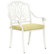 BELIANI - Lot de 4 chaises de jardin avec coussins ANCONA Métal Blanc cassé - vignette