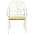BELIANI - Lot de 4 chaises de jardin avec coussins ANCONA Métal Blanc cassé - vignette