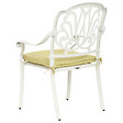 BELIANI - Lot de 4 chaises de jardin avec coussins ANCONA Métal Blanc cassé - vignette