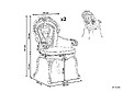 BELIANI - Lot de 2 chaises de jardin avec coussins SAPRI Métal Marron foncé - vignette
