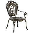 BELIANI - Lot de 2 chaises de jardin avec coussins SAPRI Métal Marron foncé - vignette