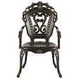 BELIANI - Lot de 2 chaises de jardin avec coussins SAPRI Métal Marron foncé - vignette