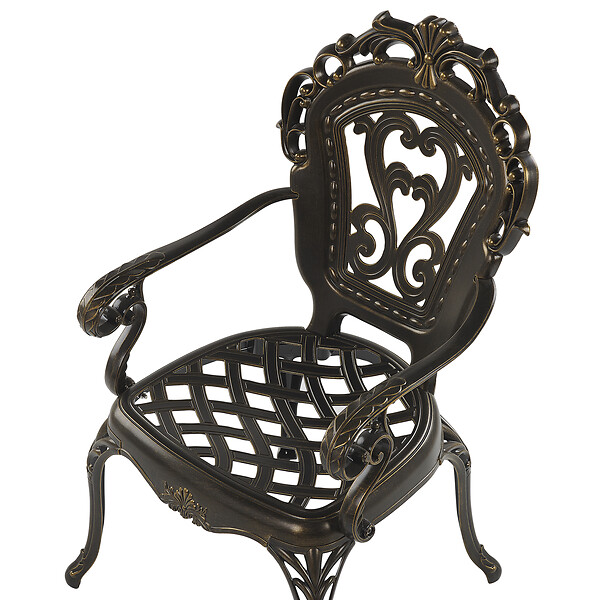 BELIANI - Lot de 2 chaises de jardin avec coussins SAPRI Métal Marron foncé - large