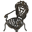 BELIANI - Lot de 2 chaises de jardin avec coussins SAPRI Métal Marron foncé - vignette