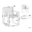 BELIANI - Lot de 8 chaises de jardin avec coussins SASSARI II Bois d'acacia certifié Vert - vignette