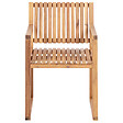 BELIANI - Lot de 8 chaises de jardin avec coussins SASSARI II Bois d'acacia certifié Vert - vignette