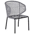 BELIANI - Lot de 2 chaises de jardin avec coussins PALMI Métal Gris - vignette