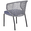 BELIANI - Lot de 2 chaises de jardin avec coussins PALMI Métal Gris - vignette