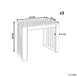 BELIANI - Lot de 2 tabourets de jardin BELLANO Acacia Marron - vignette