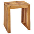 BELIANI - Lot de 2 tabourets de jardin BELLANO Acacia Marron - vignette