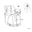 BELIANI - Lot de 2 chaises de jardin avec coussins PRATELLO Polyrotin Naturel - vignette