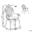 BELIANI - Lot de 2 chaises de jardin avec coussins LIZZANO Métal Marron foncé - vignette