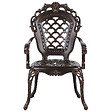 BELIANI - Lot de 2 chaises de jardin avec coussins LIZZANO Métal Marron foncé - vignette