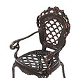 BELIANI - Lot de 2 chaises de jardin avec coussins LIZZANO Métal Marron foncé - vignette