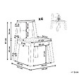BELIANI - Lot de 4 chaises de jardin LIVORNO Acacia Marron - vignette