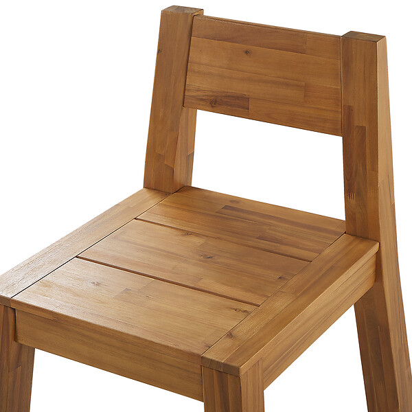 BELIANI - Lot de 4 chaises de jardin LIVORNO Acacia Marron - large