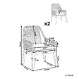 BELIANI - Lot de 2 chaises de jardin avec coussins OLBIA Blanc cassé - vignette