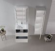 HABITAT ET JARDIN - Meuble Salle de Bain avec Miroir "Arno 60" - 60 x 16 x 66 cm - Cashmere - vignette