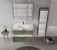 HABITAT ET JARDIN - Meuble Salle de Bain avec Miroir "Bari 100" - 97 x 16 x 66 cm - Matte Green - vignette