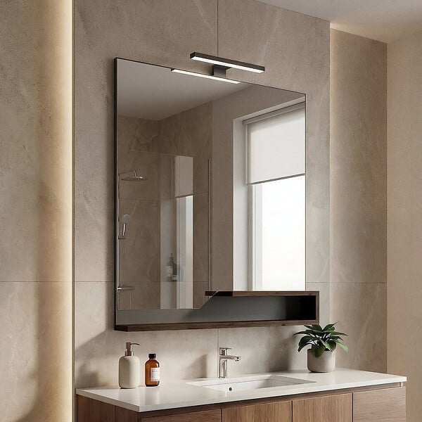 HABITAT ET JARDIN - Miroir Décoratif en Bois "Galia 80" - 60 x 14 x 100 cm - Dark Walnut - large