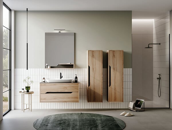 HABITAT ET JARDIN - Miroir Décoratif en Bois "Galia 80" - 60 x 14 x 100 cm - Oak - large