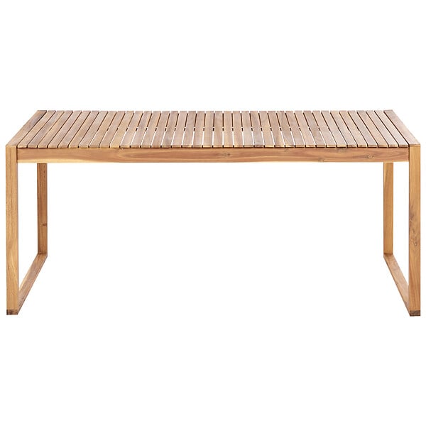 BELIANI - Table de salle à manger de jardin SASSARI II 180 cm 90 cm Bois d'acacia certifié Marron clair - large