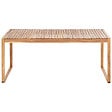 BELIANI - Table de salle à manger de jardin SASSARI II 180 cm 90 cm Bois d'acacia certifié Marron clair - vignette